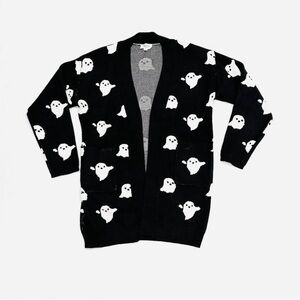 Magnolia Place x Unique Vintage Ghosts Knit Open Long Cardigan one size pockets